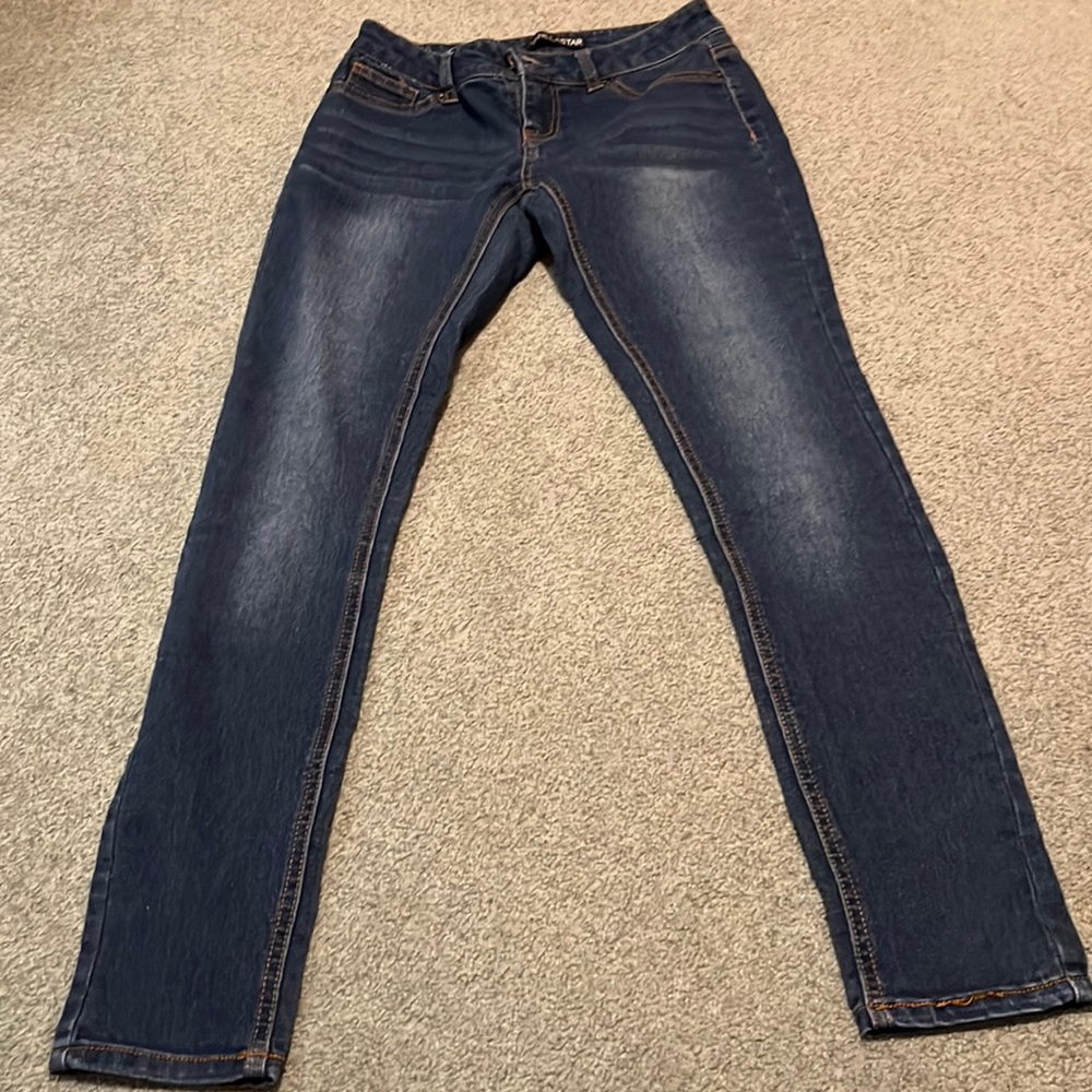 Size 1 blue jeans.